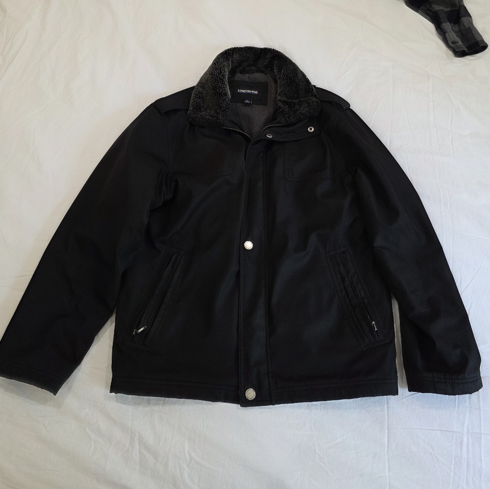 London Fog Black Men's Military Jacket